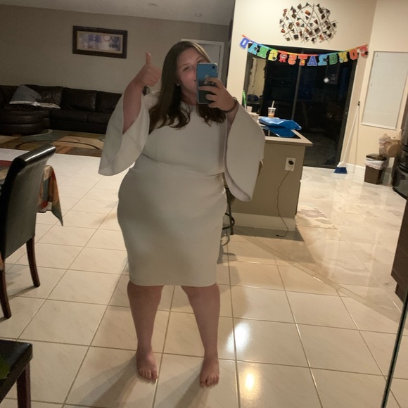 Eloquii Scuba Sleeve Dress - Picture 1 of 5